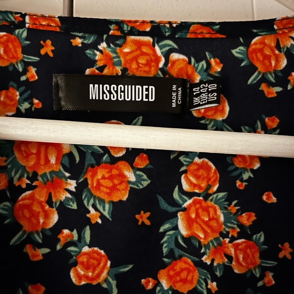 Navy Floral Dress - Picture 3 of 3